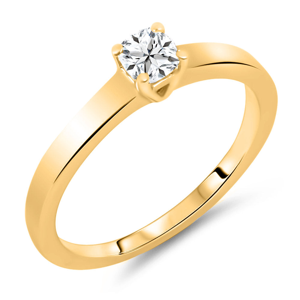 10kt Yellow Gold .25ct Princess Cut Canadian Diamond Ring
