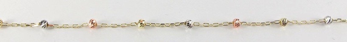 10kt tri-colour bracelet