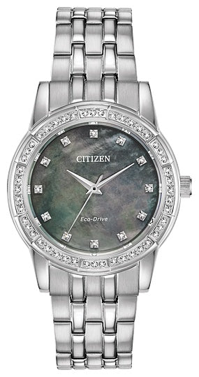 Ladies Silver & Mother of Pearl Citizen Eco-Drive