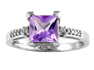 10kt white gold lilac quartz ring