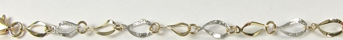 10kt yellow & white gold bracelet