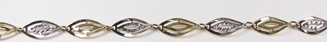 10kt yellow & white gold bracelet