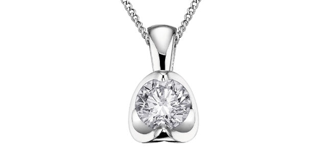 10kt White Gold Diamond Pendant .05ct