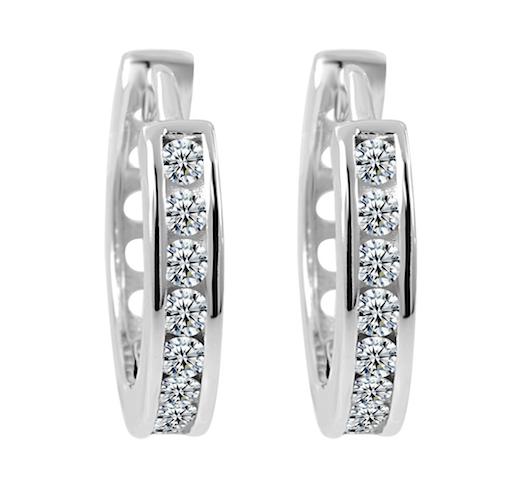 Sterling Silver 22mm Cubic Huggies