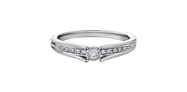 10kt White Gold .10cttw Diamond Ring