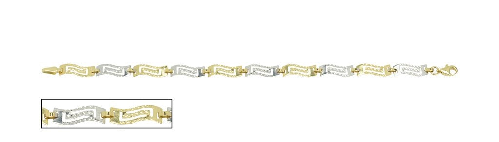10kt yellow & white gold bracelet