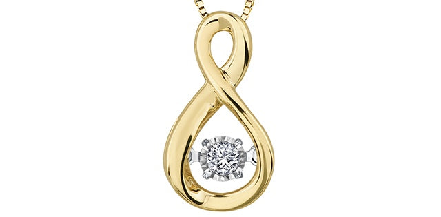 10 kt Yellow Gold Diamond Pulse Pendant