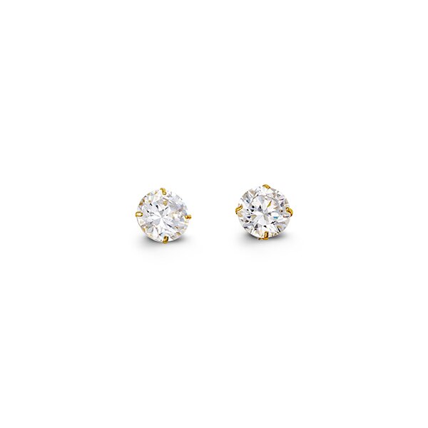 14kt Yellow Gold 5mm Cubic Studs