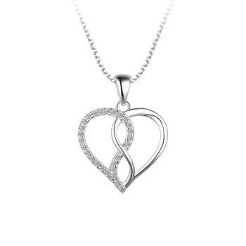Sterling Silver Cubic Heart Pendant