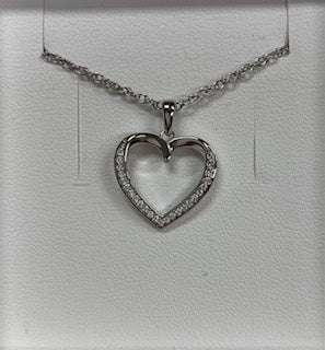 Sterling Silver Cubic Heart Pendant