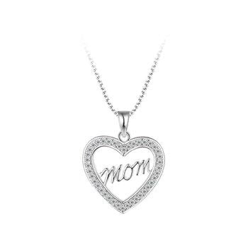 Sterling Silver Cubic Mom Pendant