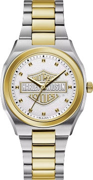 Silver & Gold Ladies Harley Davidson Watch