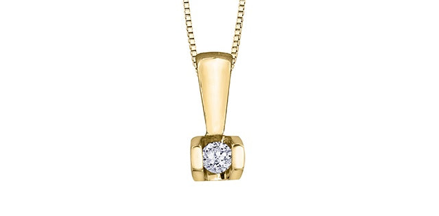 10kt Yellow Gold .05ct Diamond Pendant