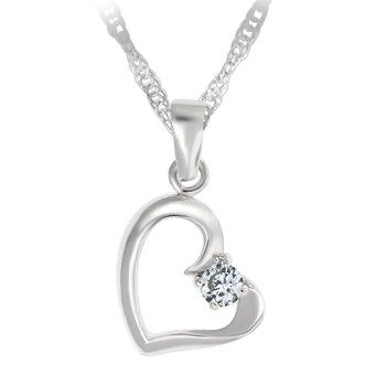 Sterling Silver Cubic Heart Pendant