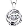 10kt White Gold Diamond Pulse Pendant
