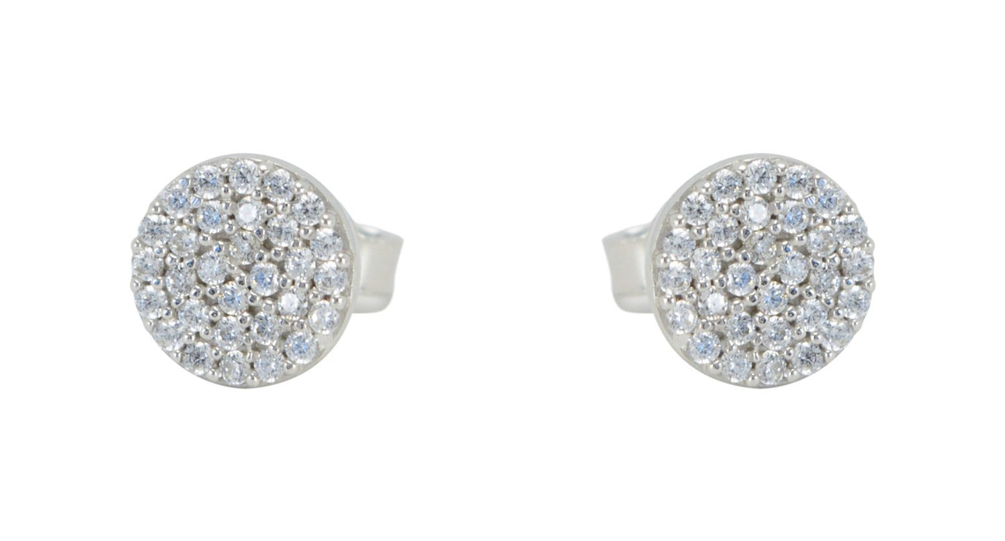 10kt White Gold Cubic Studs