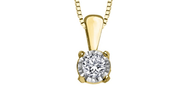 10kt Yellow Gold Diamond Pendant