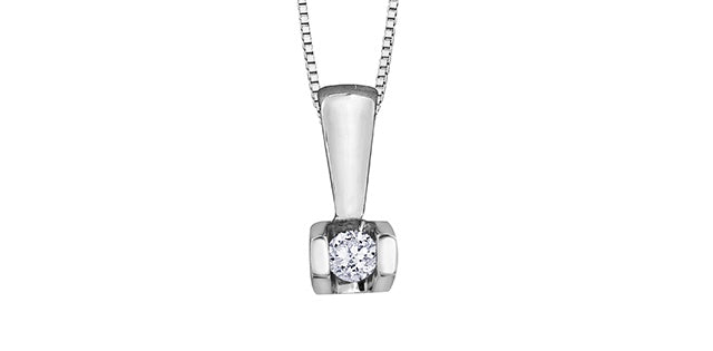 10kt White Gold .05 Diamond Pendant