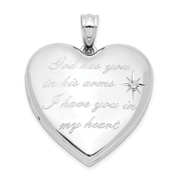 Sterling Silver Heart Shape Ash Holder Pendant