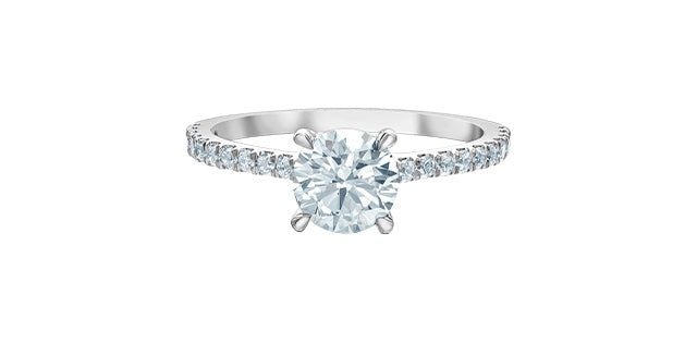 1.00ct 14kt White Gold Lab Grown Diamond Engagement Ring