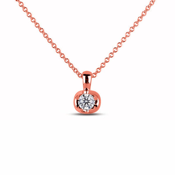 14kt Rose Gold 0.12ct Canadian Diamond Pendant