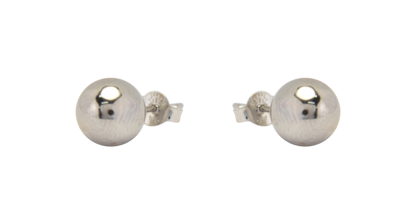 14kt White Gold Studs 5mm