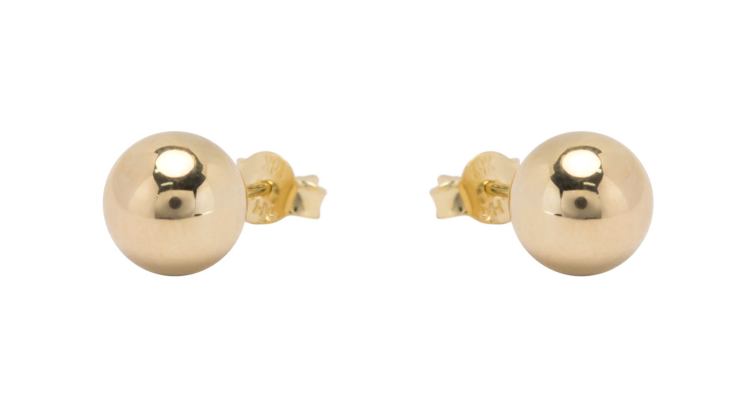 14kt Yellow Gold 6mm Studs