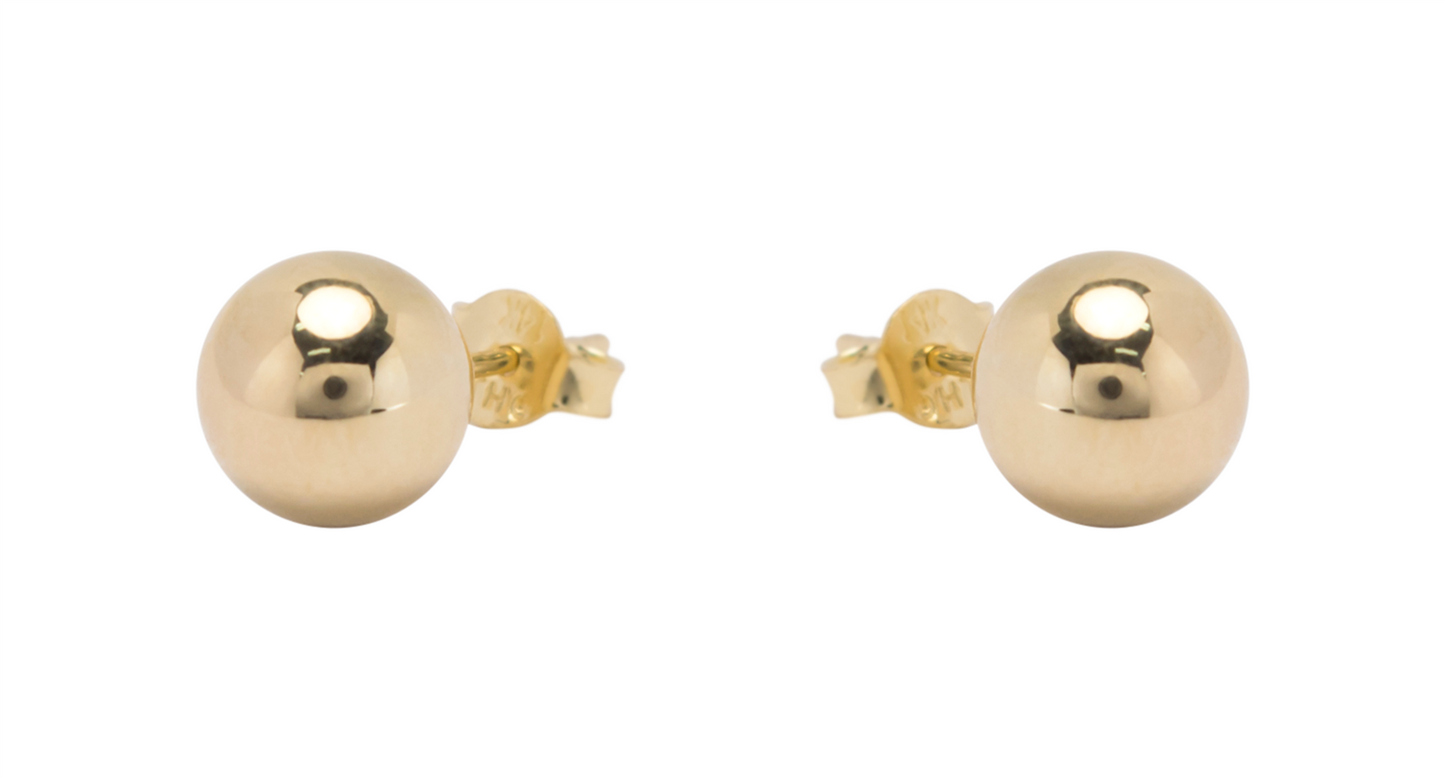 14kt Yellow Gold 6mm Studs