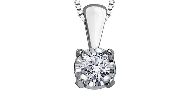 10kt White Gold .04 Diamond Pendant