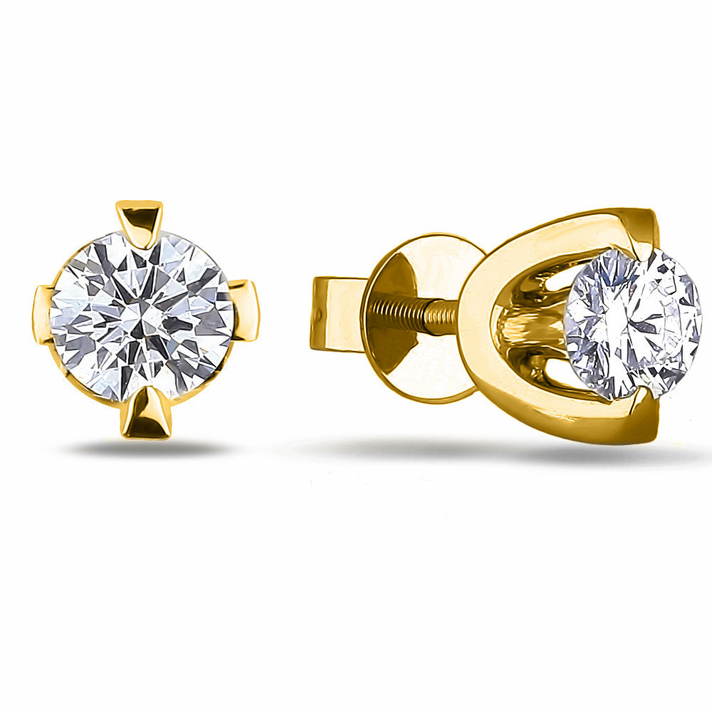 14kt Yellow Gold .10cttw Canadian Diamond Studs