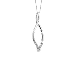 10kt White Gold Canadian Diamond Pendant