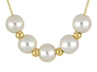 10kt yellow gold pearl chain ( also comes with black pearls in 10kt white gold)