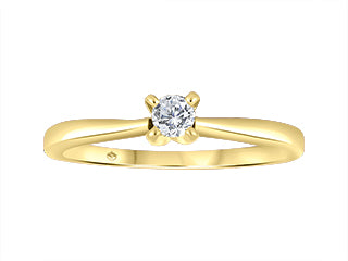 10kt yellow gold .11ct canadian diamond ring