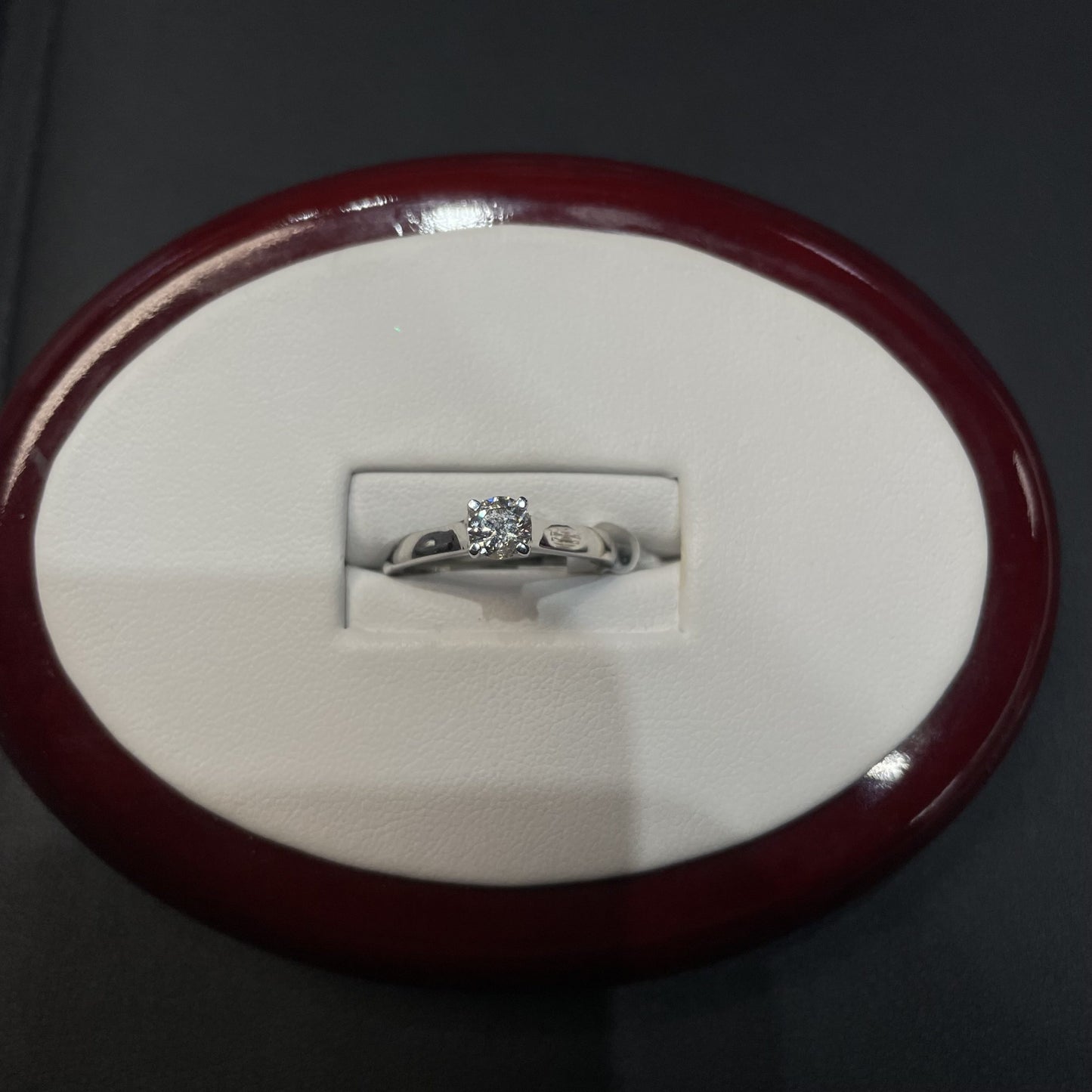 14kt white gold .50ct solitaire engagement ring
