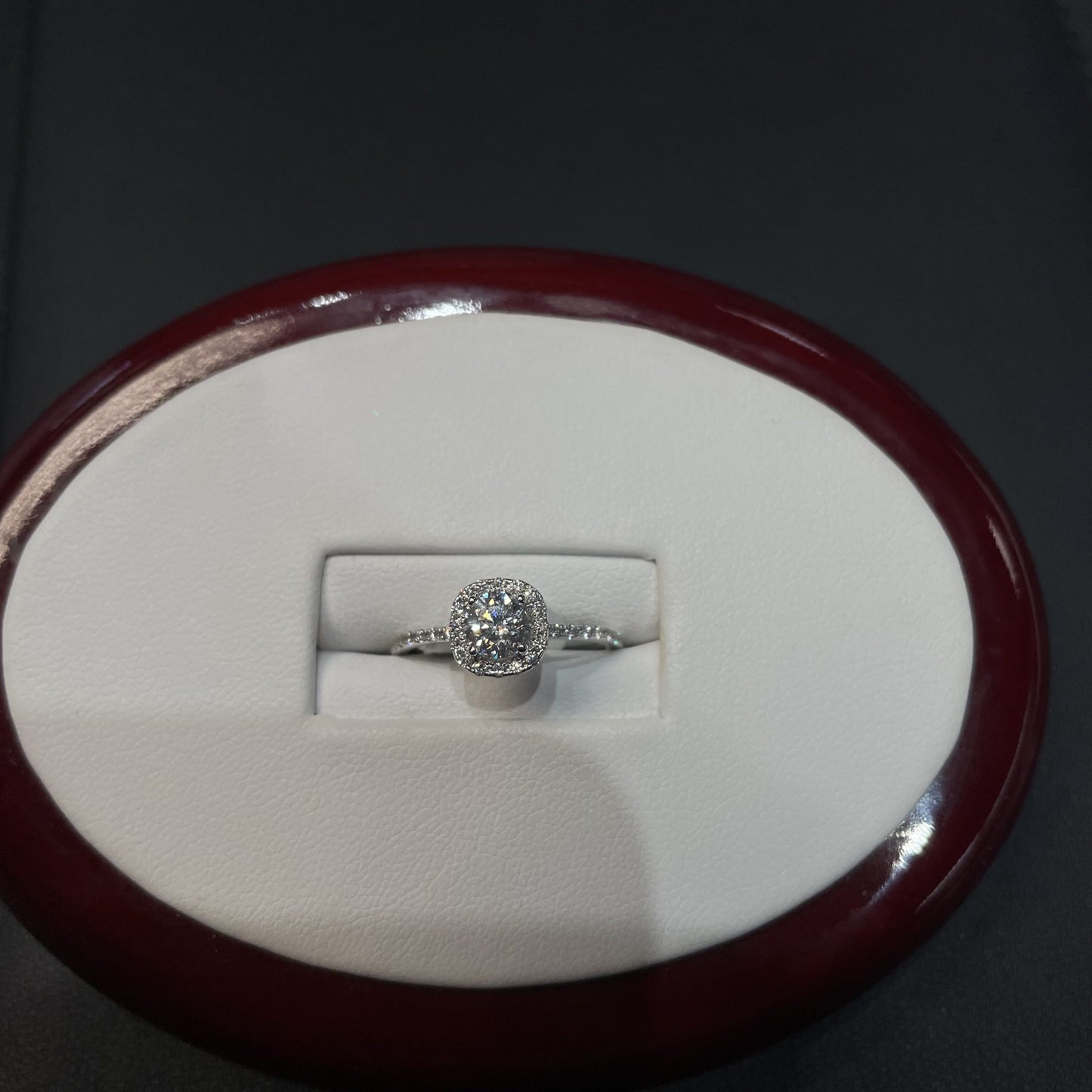 14kt white gold .50ct diamond engagement ring