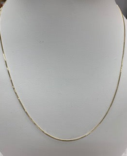 10kt yellow gold box chain 20"