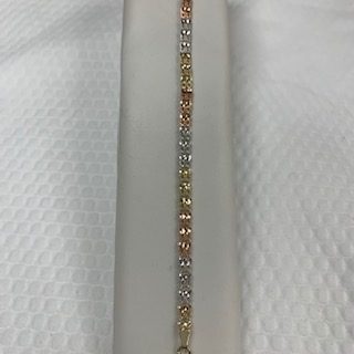 Tri-colour 10kt Gold Bracelet