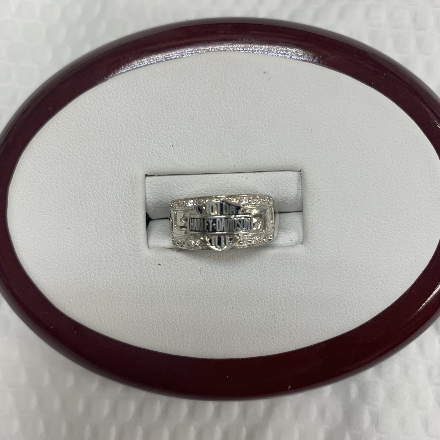 Silver&Cubic  Ladies Harley Davidson Ring