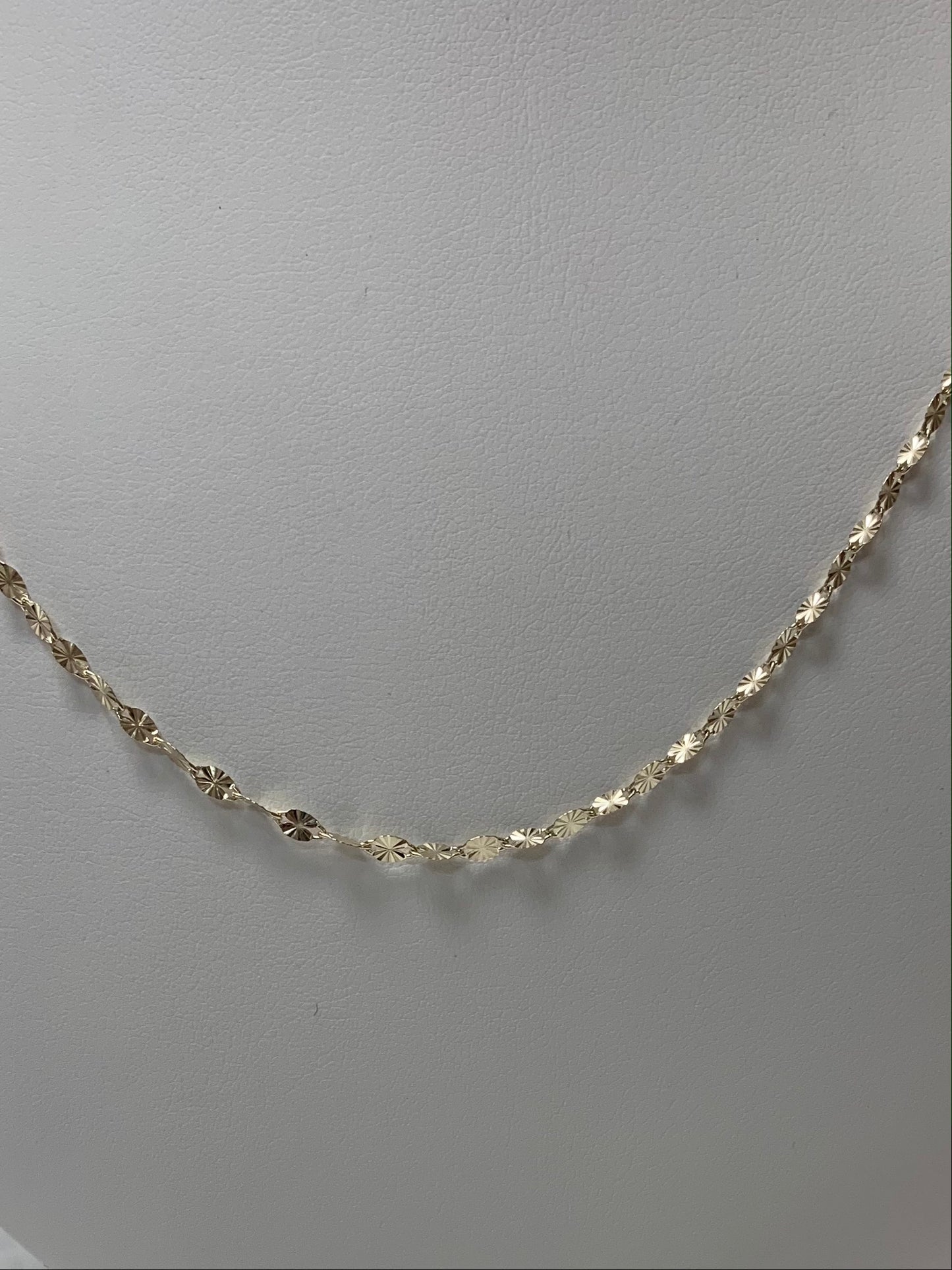 10kt Yellow Gold Diamond Cut 20" Chain