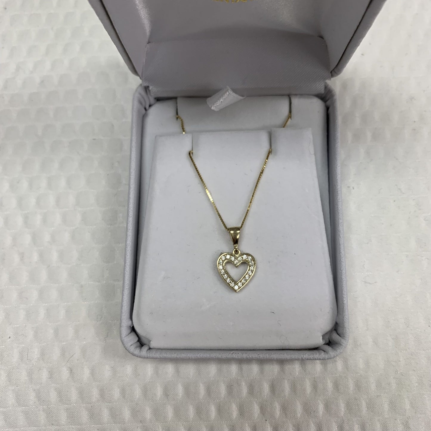 10kt Yellow Gold Cubic Heart Pendant