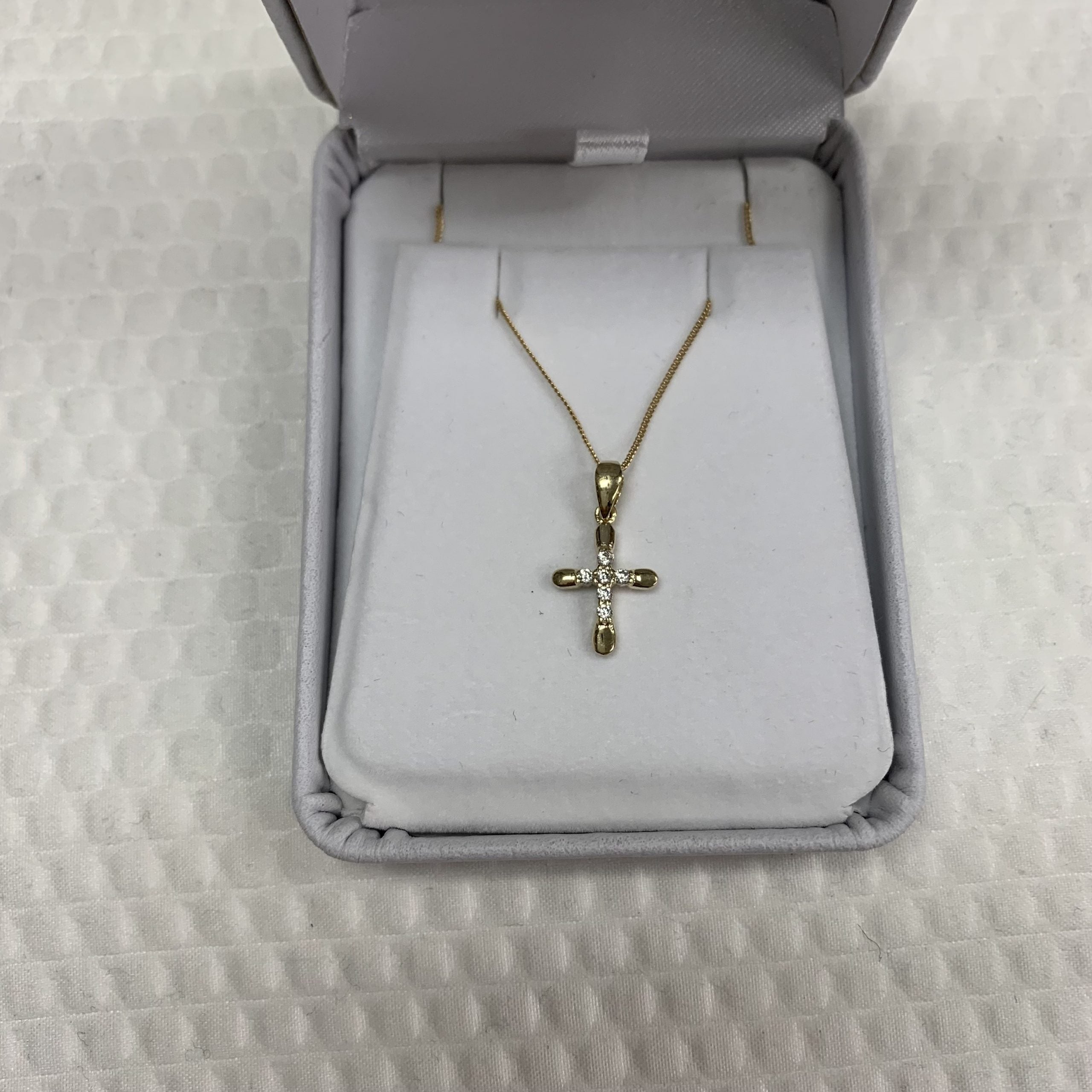 10kt Yellow Gold Cubic Cross Pendant