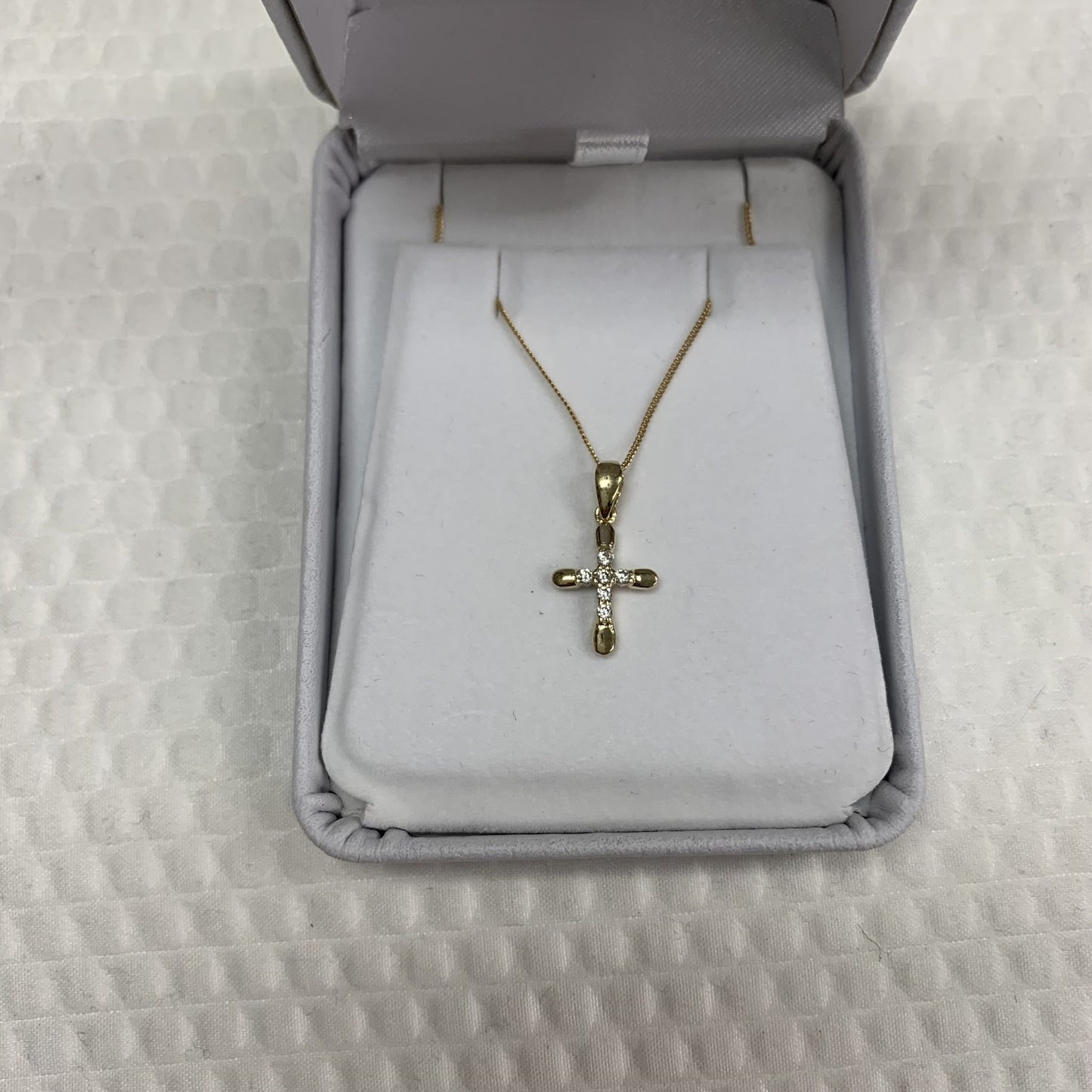 10kt Yellow Gold Cubic Cross Pendant