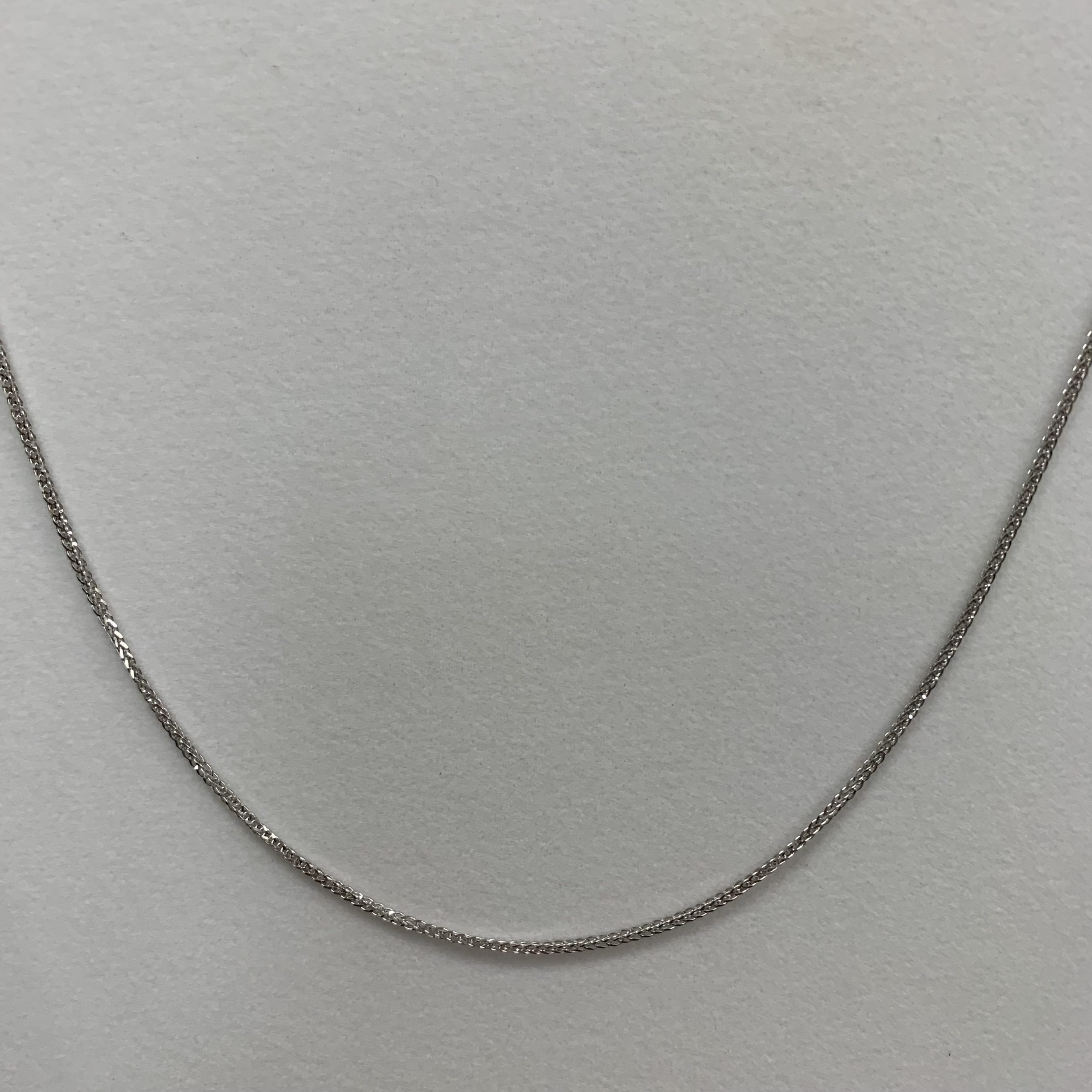 10kt White Gold Wheat Chain 20"