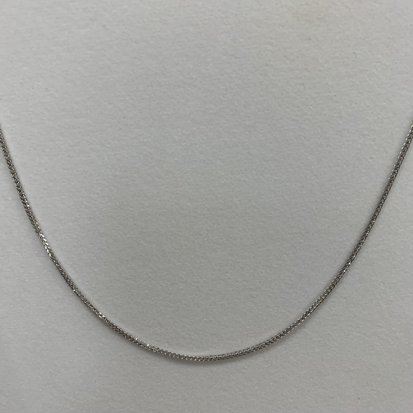 10kt White Gold Wheat Chain 20"