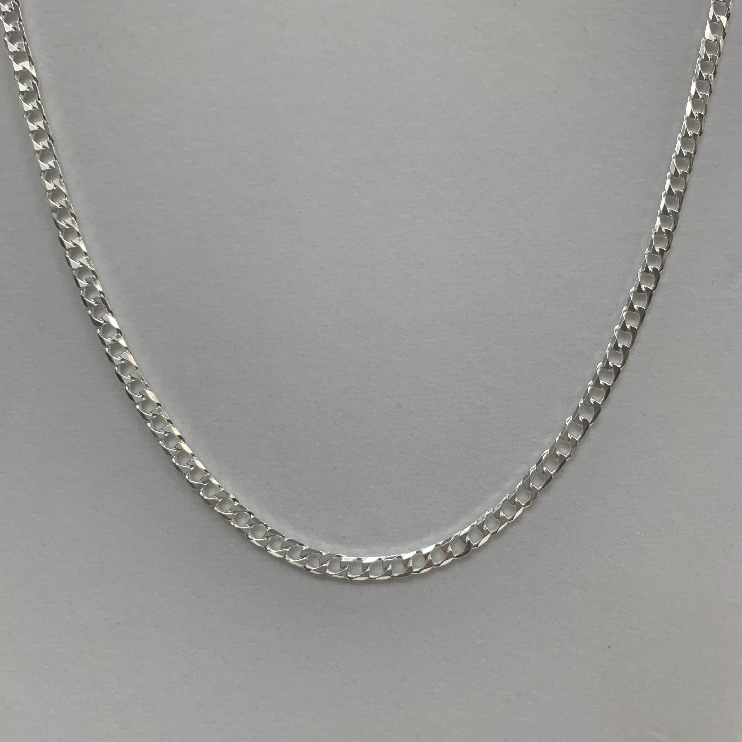 Sterling Silver Square Curb Chain 20"