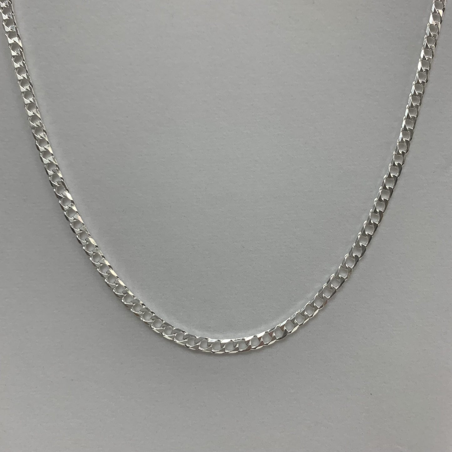 Sterling Silver Square Curb Chain 20"