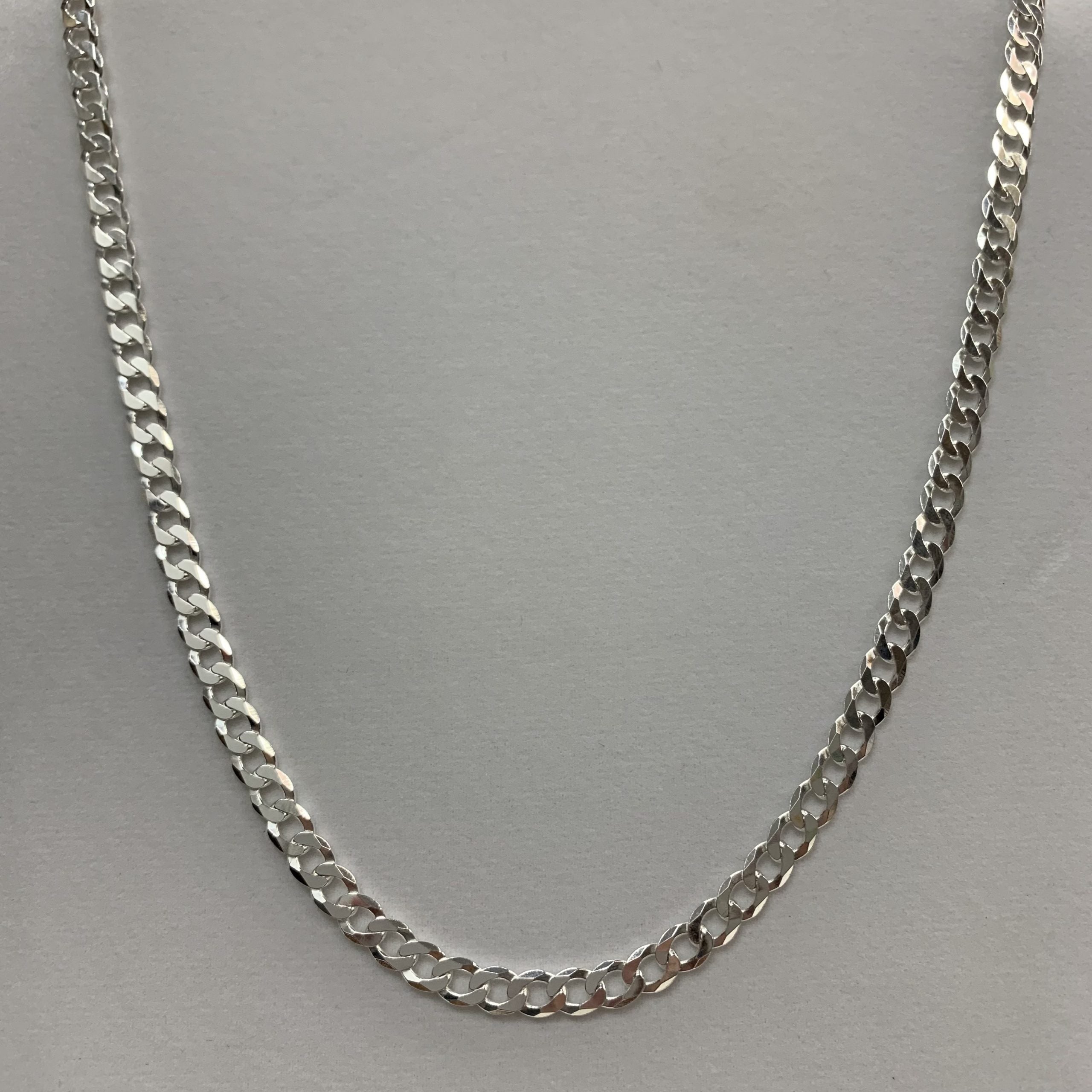 Sterling Silver Round Curb Chain 20"