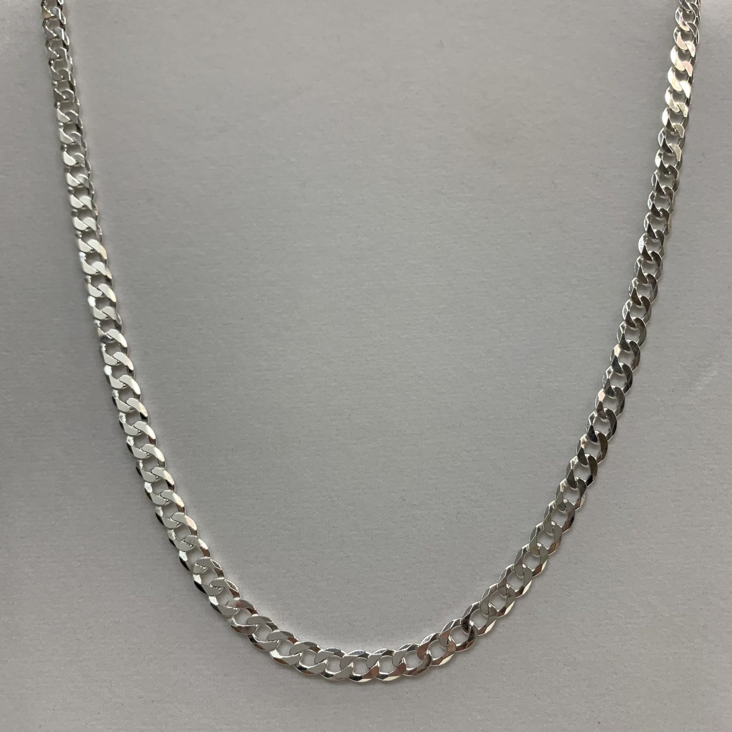 Sterling Silver Round Curb Chain 20"