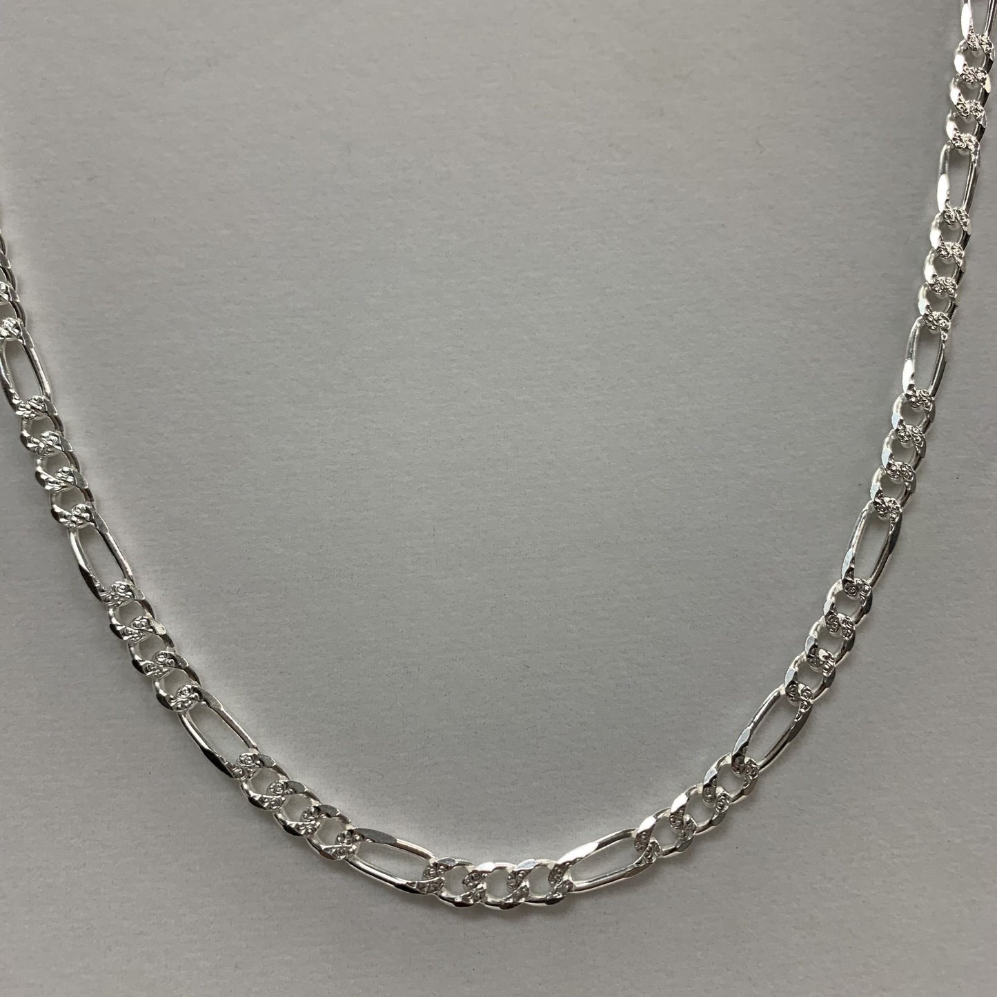 Sterling Silver Diamond Cut Figarro 20"