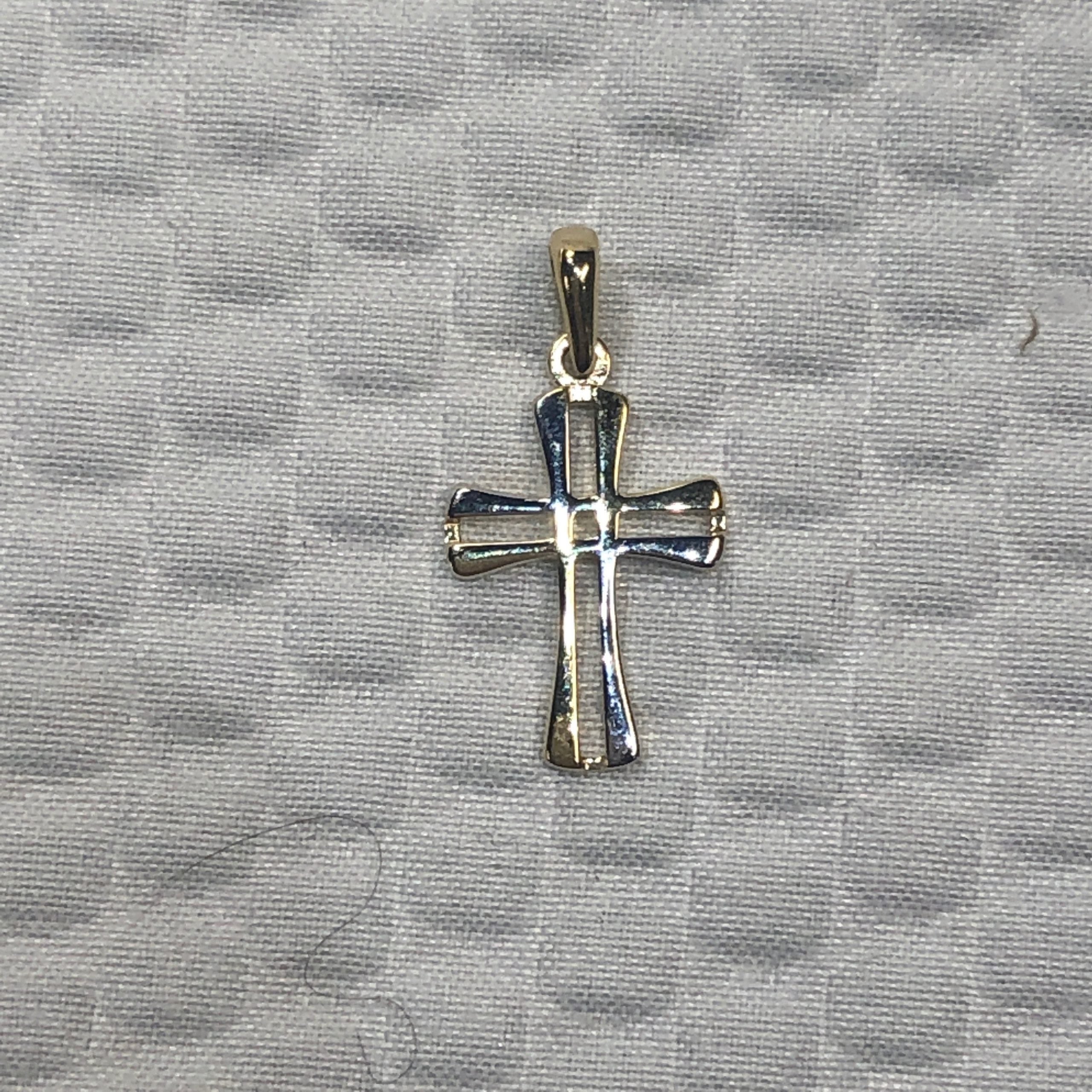 Cross- White & Yellow Gold 10kt. Pendant